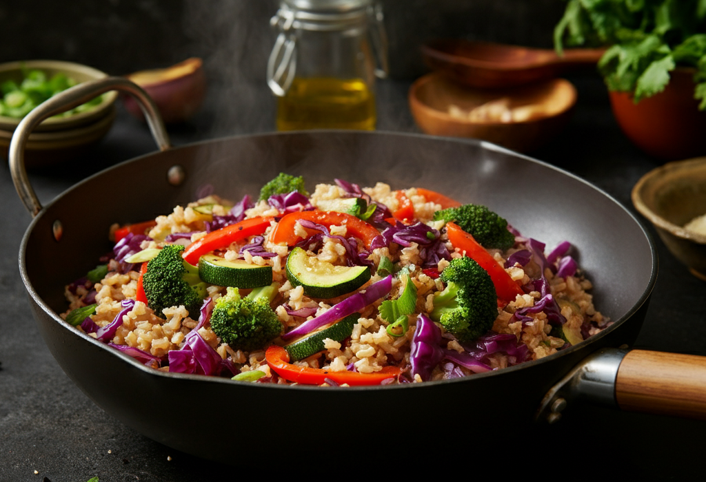 Southeast Asia Brown Rice with Vegetables Recipe